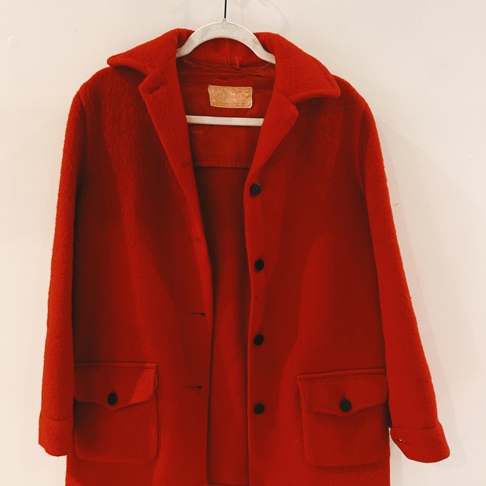 Hudson Baby Red Wool-Blend Blanket Jacket